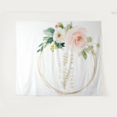 Toekomstige Mrs Gold Bruiloft Bridal Shower Achter Wandkleed (Voorkant (horizontaal))