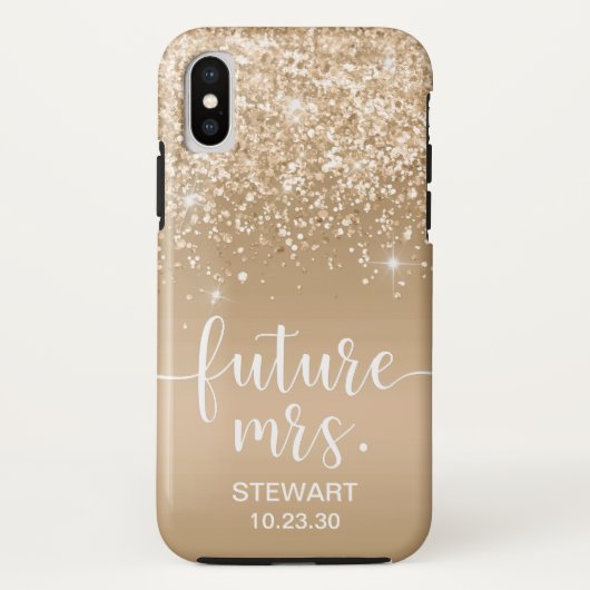 Toekomstige Mrs. Gold Glitter Hoes-Case-Mate iPhon Case-Mate iPhone Case (Achterkant)
