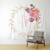 Toekomstige Mrs Goud Bruiloft Feest Backdrop Fotoh Wandkleed (In Situ (horizontaal))