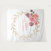 Toekomstige Mrs Goud Bruiloft Feest Backdrop Fotoh Wandkleed (Voorkant (horizontaal))