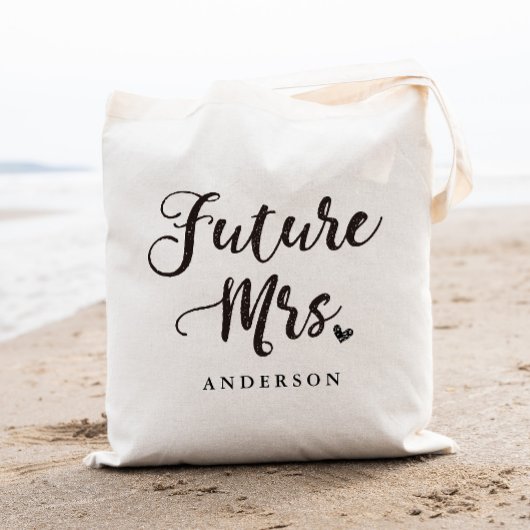 Toekomstige Mrs. gouden handlettering Tote Bag