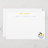 Toekomstige Mrs Lemon Vrijgezellenfeest Dank u Notitiekaartje (Voorkant / Achterkant)