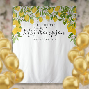 Toekomstige Mrs Lemons Bruidsfeest Fotobackdrop Wandkleed