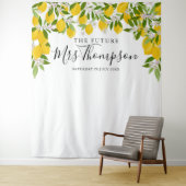 Toekomstige Mrs Lemons Bruidsfeest Fotobackdrop Wandkleed (In situ)