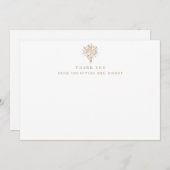 Toekomstige Mrs Lijn Kunst Bloemige Bruidsfeest Pl Bedankkaart (Voorkant / Achterkant)