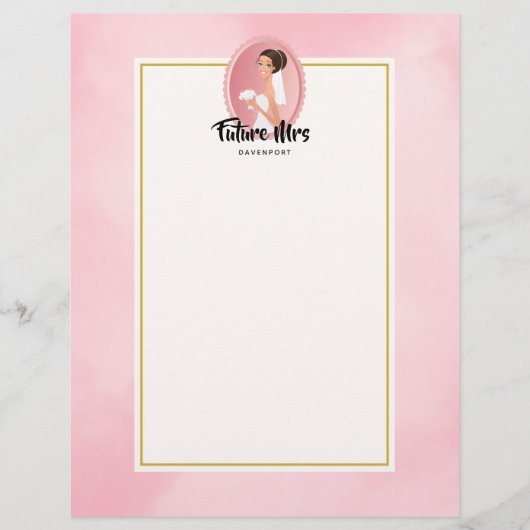 Toekomstige Mrs. met Bride in Wedding Gown (Voorkant)