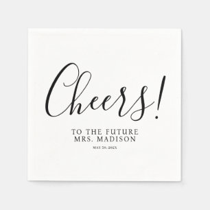Toekomstige Mrs Minimalistisch en Chic Trouwserv Servet
