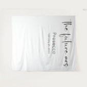 Toekomstige Mrs Modern Script Bruidsfeest Backdrop Wandkleed (Voorkant (horizontaal))