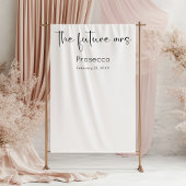Toekomstige Mrs Modern Script Bruidsfeest Backdrop Wandkleed