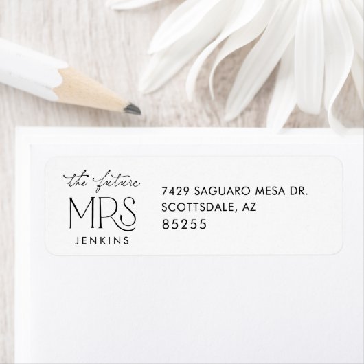 Toekomstige Mrs Moderne Bruiloft Return Etiket (Insitu)