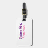 Toekomstige Mrs. Namebride bruiloft bachelorette d Bagagelabel (Voorkant verticaal)