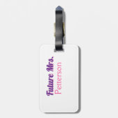 Toekomstige Mrs. Namebride bruiloft bachelorette d Bagagelabel (Achterkant verticaal)