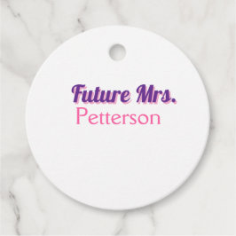 Toekomstige Mrs. Namebride bruiloft bachelorette d Bedankjes Labels