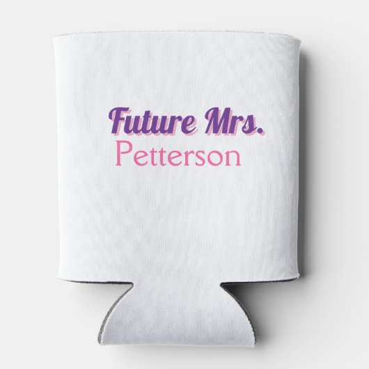 Toekomstige Mrs. Namebride bruiloft bachelorette d Blikjeskoeler (Achterkant)