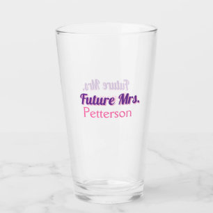 Toekomstige Mrs. Namebride bruiloft bachelorette d Glas