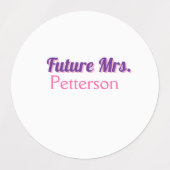 Toekomstige Mrs. Namebride bruiloft bachelorette d Labels (Design 2)