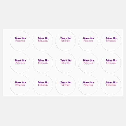 Toekomstige Mrs. Namebride bruiloft bachelorette d Labels (Vel)