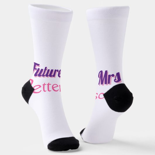 Toekomstige Mrs. Namebride bruiloft bachelorette d Sokken (Gebogen)