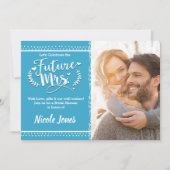 TOEKOMSTIGE MRS Rustiek Blauw Vrijgezellenfeest Fo Kaart (Voorkant)