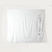 Toekomstige Mrs Script Bruidsfeest Foto Achtergron Wandkleed (Voorkant (horizontaal))