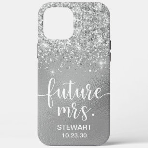 Toekomstige Mrs Silver Glitter Case-Mate iPhone Ho Case