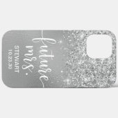 Toekomstige Mrs Silver Glitter Case-Mate iPhone Ho Case (Achterkant (horizontaal))