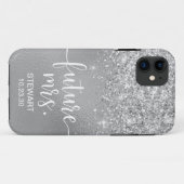 Toekomstige Mrs Silver Glitter Case-Mate iPhone Ho Case (Achterkant (horizontaal))