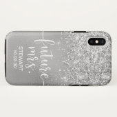 Toekomstige Mrs Silver Glitter Case-Mate iPhone Ho Case (Achterkant (horizontaal))
