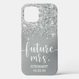 Toekomstige Mrs Silver Glitter Case-Mate iPhone Ho Case