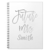 Toekomstige Mrs Silver Script Wedding Planning Mod Notitieboek (Voorkant)
