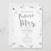 TOEKOMSTIGE MRS Silver White bruids douche uitnodi Kaart (Voorkant)