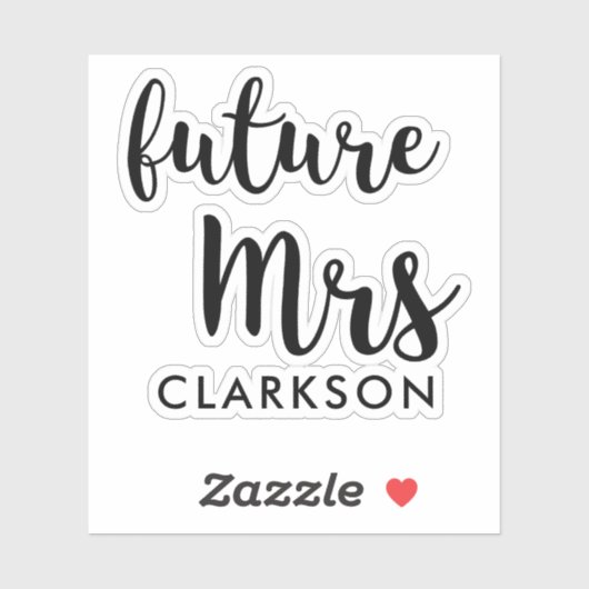 Toekomstige Mrs Sticker (Vel)