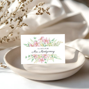 Toekomstige Mrs Vrijgezellenfeest Floral gefelicit Kaart