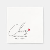 Toekomstige Mrs vrijgezellenfeest servetten (Voorkant)