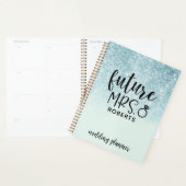 Toekomstige Mrs Wedding Blue Glitter Planner (Display)