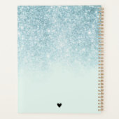 Toekomstige Mrs Wedding Blue Glitter Planner (Achterkant)