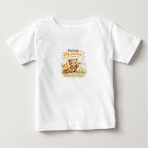 Toekomstige muzikant baby shirt Cute dier band ont