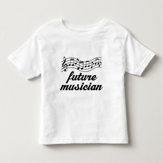 Toekomstige muzikant kinder shirts (Voorkant)