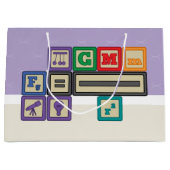 Toekomstige Natuurkundige Blokken Gift Bag Groot Cadeauzakje (Voorkant)