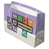 Toekomstige Natuurkundige Blokken Gift Bag Groot Cadeauzakje (Achterkant Gekanteld)