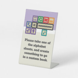 Toekomstige Natuurkundige Blokken Pedestal Sign Reclamebord Met Voetstuk