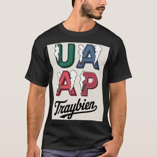 Toekomstige nostalgie "Traybien" T-shirt ontwerp (Voorkant)
