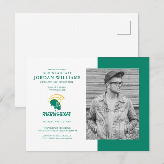 Toekomstige NSU Spartanen afgestudeerd Aankondigingskaart (Voorkant / Achterkant)