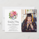 Toekomstige Nurse Stethoscope Floral Afstuderen Kaart (Voorkant)