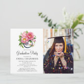 Toekomstige Nurse Stethoscope Floral Afstuderen Kaart (Staand voorkant)