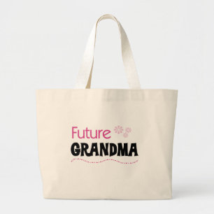 Toekomstige oma-overhemden en -cadeaus grote tote bag