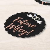 Toekomstige onbewerkte Tortelduifjes Kartonnen Onderzetters (Gekanteld)