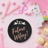 Toekomstige onbewerkte Tortelduifjes Papieren Bordje (Feest)