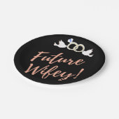 Toekomstige onbewerkte Tortelduifjes Papieren Bordje (Gekanteld)