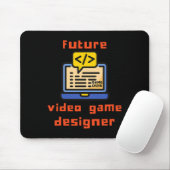 Toekomstige ontwerper van videogames programmeur c muismat (Met muis)